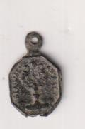 Inmaculada, Ley en Latín alrededor. Medalla (AE  15 mms.) R/ Cáliz. siglo XVIII