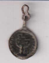 Inmaculada, Ley en Latín alrededor. Medalla (AE  18 mms.) R/ Cáliz. siglo XVIII
