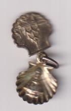 Virgen de Guadalupe y Monasterio. Medalla en Venera (Plata 16 mms. cerrada)