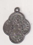 Nuestra Señora del Rosario de Pompeya. Medalla Italiana. (Plateada 20 mms.) R/ S. Antonio