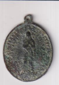 Inmaculada, Medalla Española. (AE 35 mms.) R/ Asociación de las hijas de maría. Siglo XIX