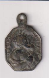 Santa Bárbara. Medalla (AE 27 mms.) R/ San Jerónimo. Siglo XVIII