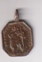 San Vicente Ferrer. Medalla (AE 25 mms.) R/ San Cristobal. Siglo XVII-XVIII