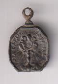 Custodia. Ley. Latina. Medalla (AE 17 mms) R/Inmaculada, Ley latina. Siglo XVIII