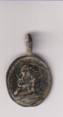 Busto de jesús. Medalla (AE 18 mms.) Siglo XVIII