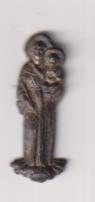 San Antonio de Padua. Adorno? de Alto relieve en plata o ae plateado (25 mms,) Siglo XVIII-XIX