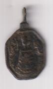 Virgen del Loreto (Medalla (AE 20 mms.) R/ San Benito. Siglo XVII-XVIII