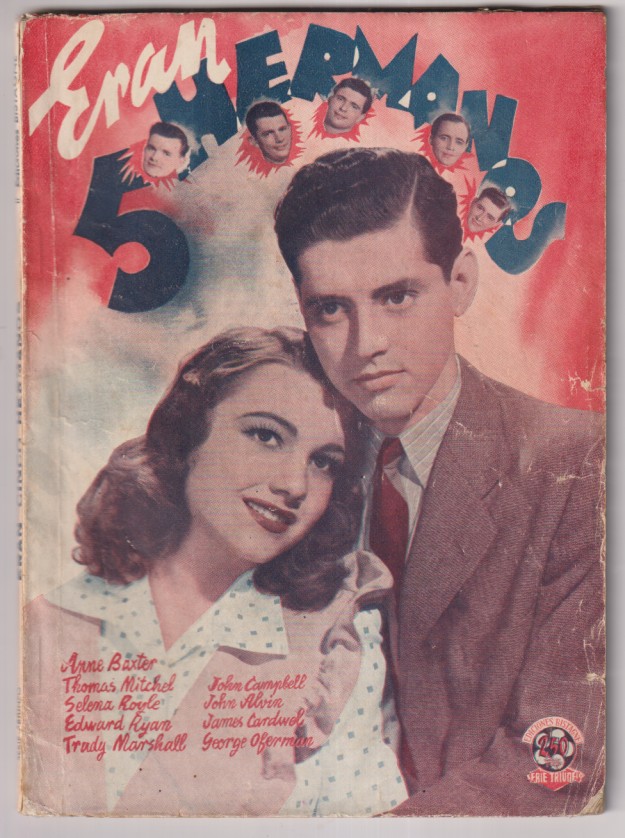Eran 5 hermanos. 20 Century Fox. Anne Baxter, Thomas Mitchel. Foto Novela. E. Bistagne. (72 páginas con fotos de la película)