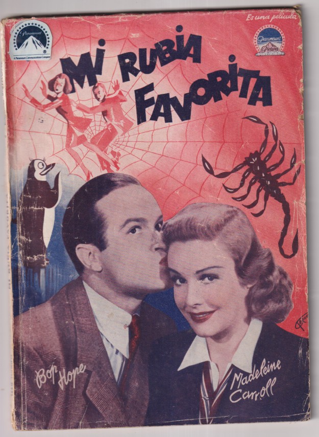mi rubia favorita. Paramount. Bob Hope, Madeleine Carroll. Foto Novela de Ediciones Bistagne. (72 páginas con fotos de la novela) escaso