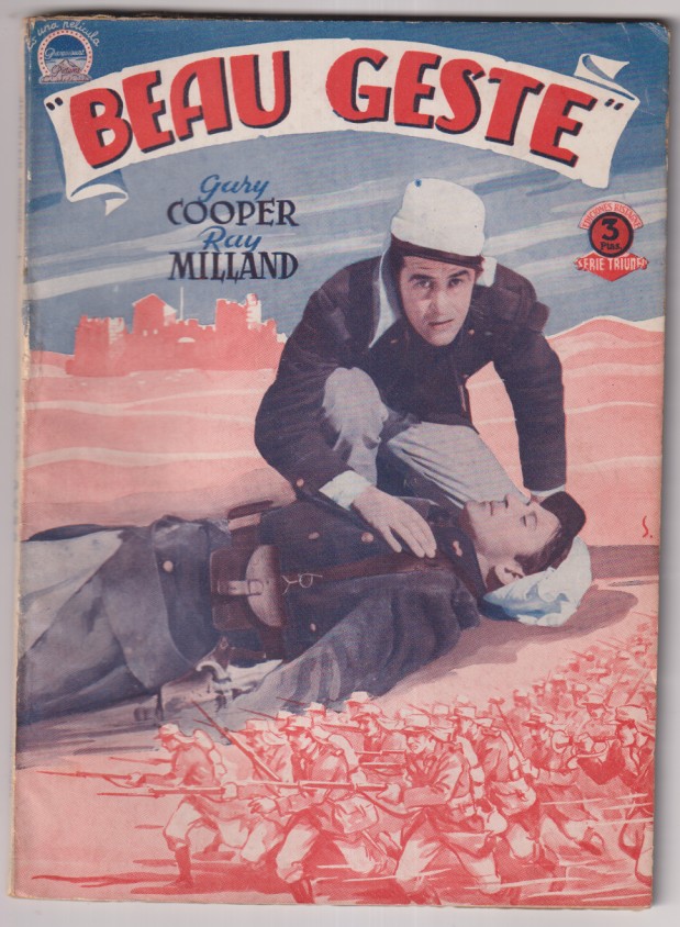 Beau Geste de Paramount. Gary Cooper, Ray Milland. Foto Films de Ediciones Bistagne. (72 páginas con fotos de la película)