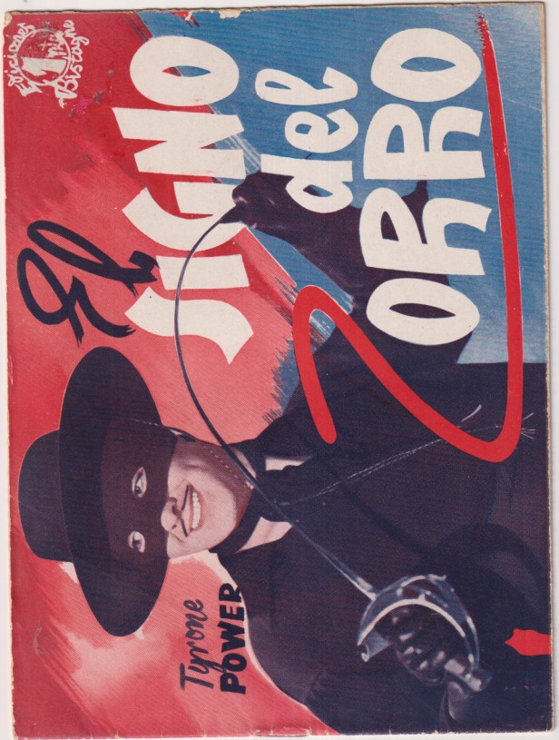 El Signo del Zorro. Foto Novela. Serie Película Gráfica de Bistagne. 16 p.p. con guion y fotos del film