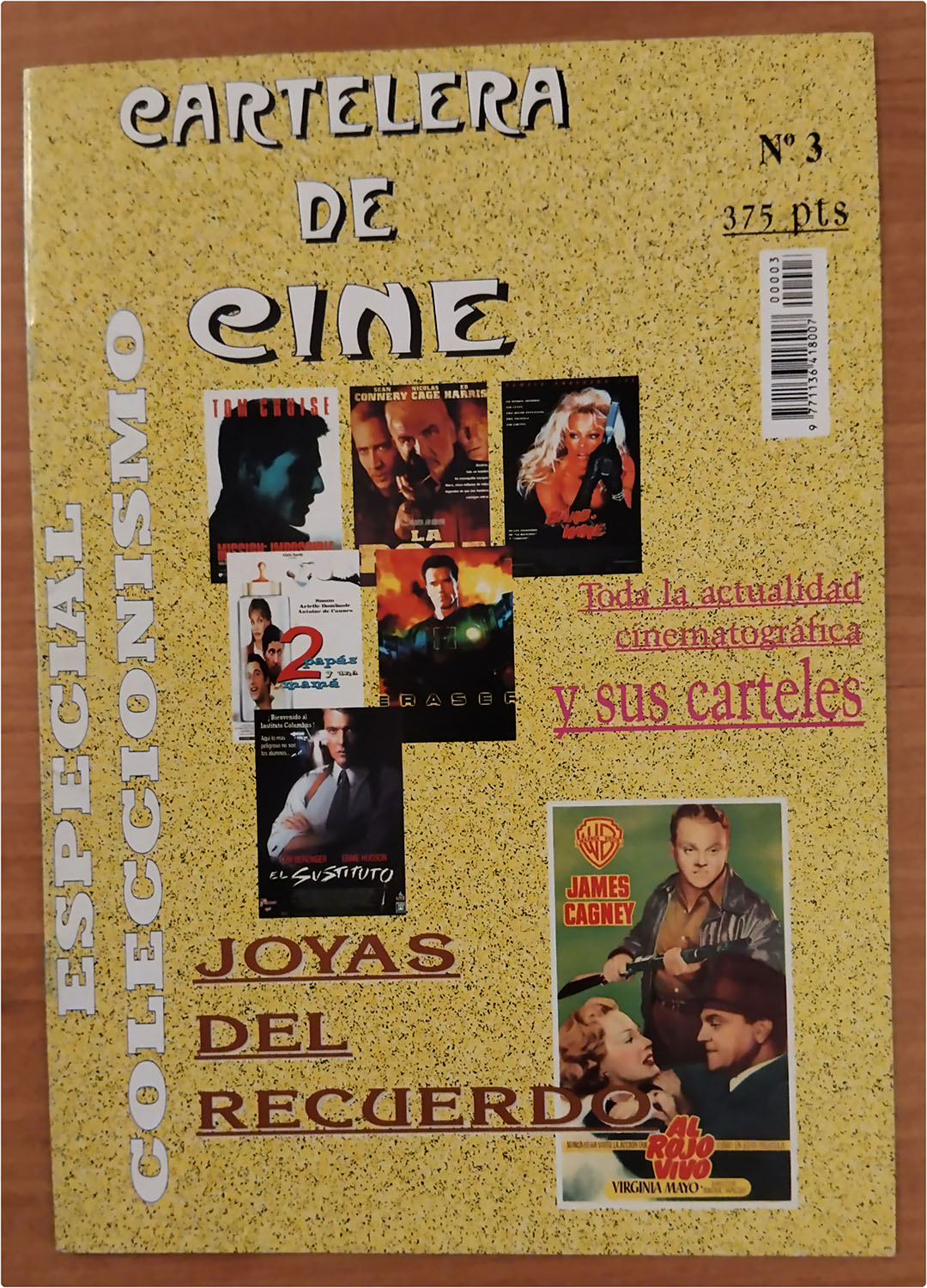 Cartelera de Cine Especial coleccionismo nº 3. Con 32 fichas de carteles de cine