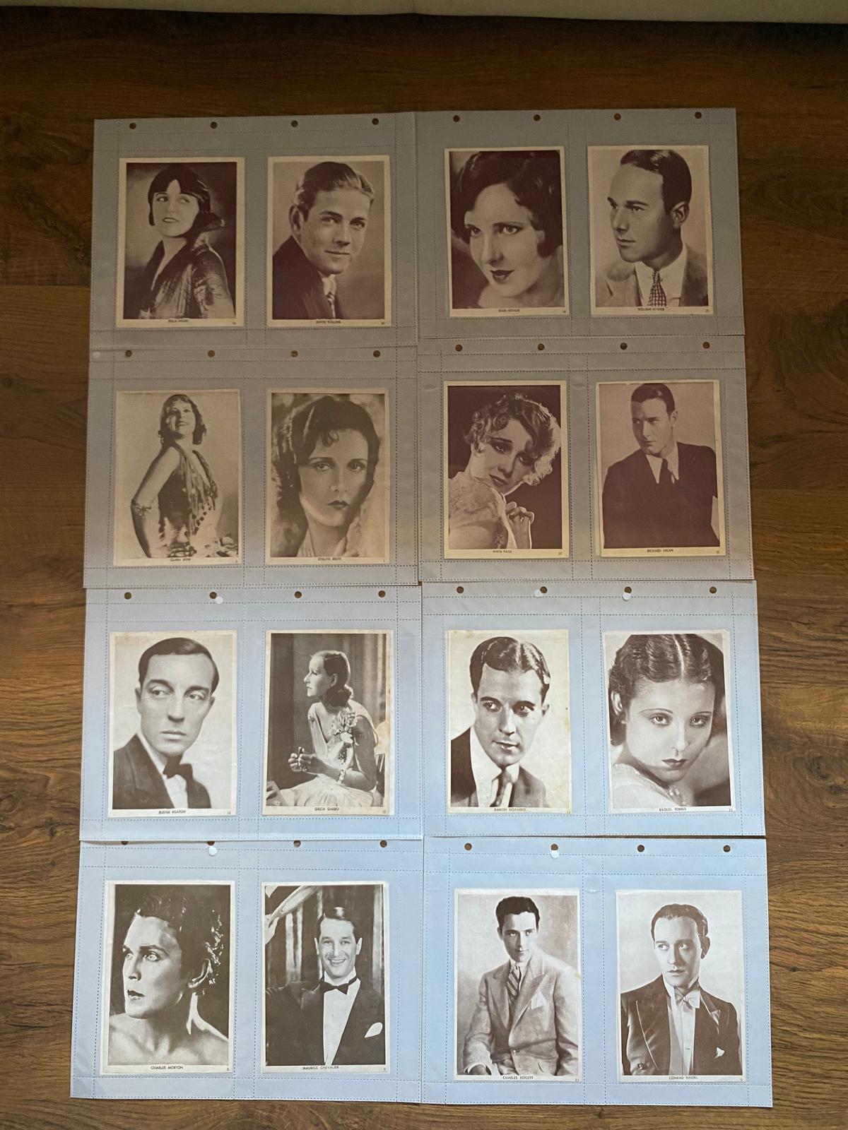 Artistas de Cine Clásico. Colección de 30 Cromos (17x12 cms.) Completa? RARA