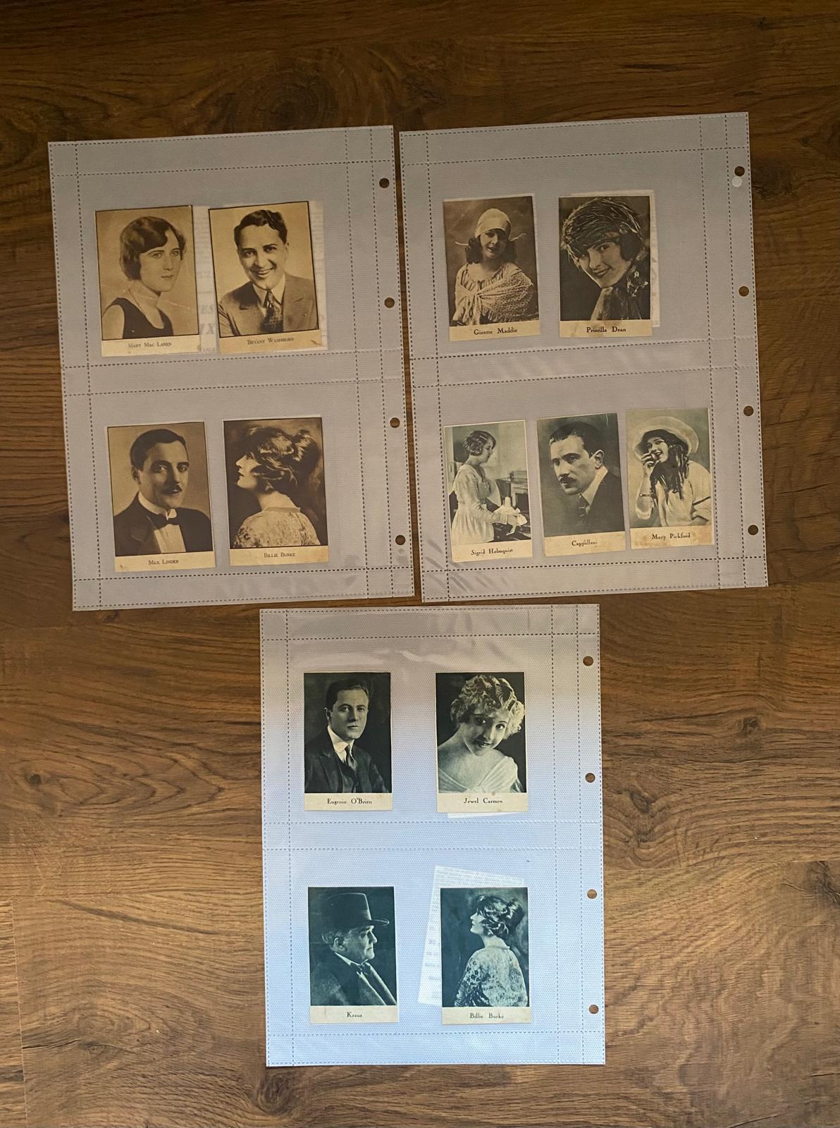 Artistas de Cine Clásico. Lote de 26 cromos. Publicidad de Chocolate E. Juncosa