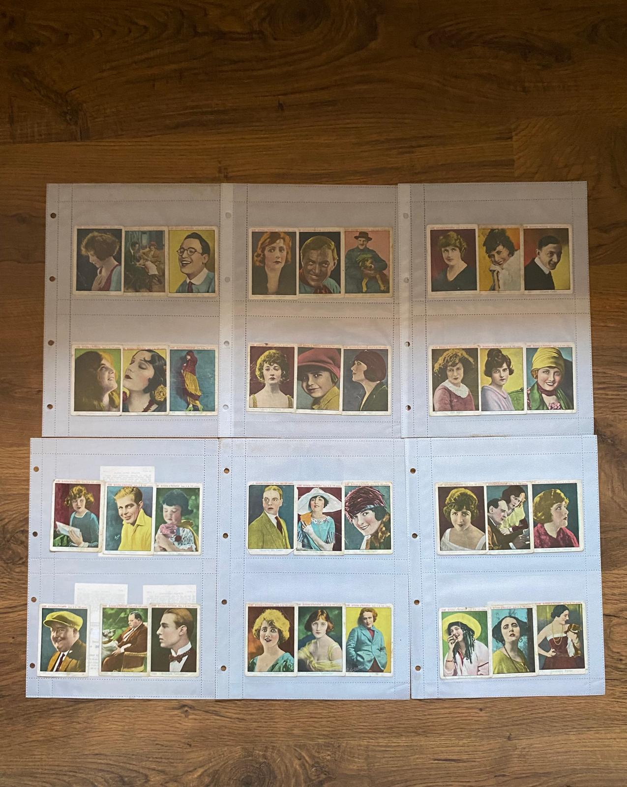 Cine. Artistas y Películas. Serie A. Lote de 66 Cromos (9x6,5 cms.) Publicidad de varias marcas