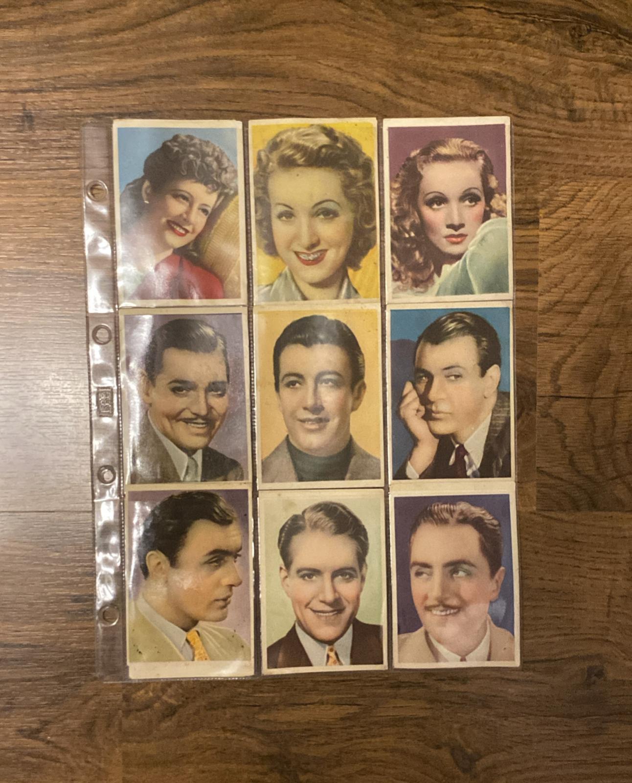 Lote de 18 cromos Cine Foto. /11x7 cms.) Años 40