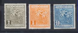 Andorra 1948-53. Tipos diversos. Edifil 45-47 **