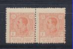 Guinea 1920. 1 P. Rojo. Pareja horizontal. Edifil 151 **