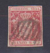 España 1854. Escudo de España. Edifil 24. Usado