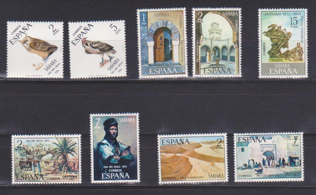1973-1975. Sahara Español. 5 Series Completas. Edifil 310-11 **, 312-13 **, 314-15 **, 316 **, 317-18 **