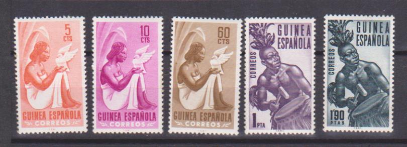1953. Guinea. Edifil 325-29 **