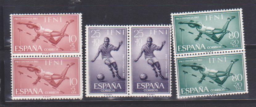 1961. España . Serie parejas. Edifil 176-78 **