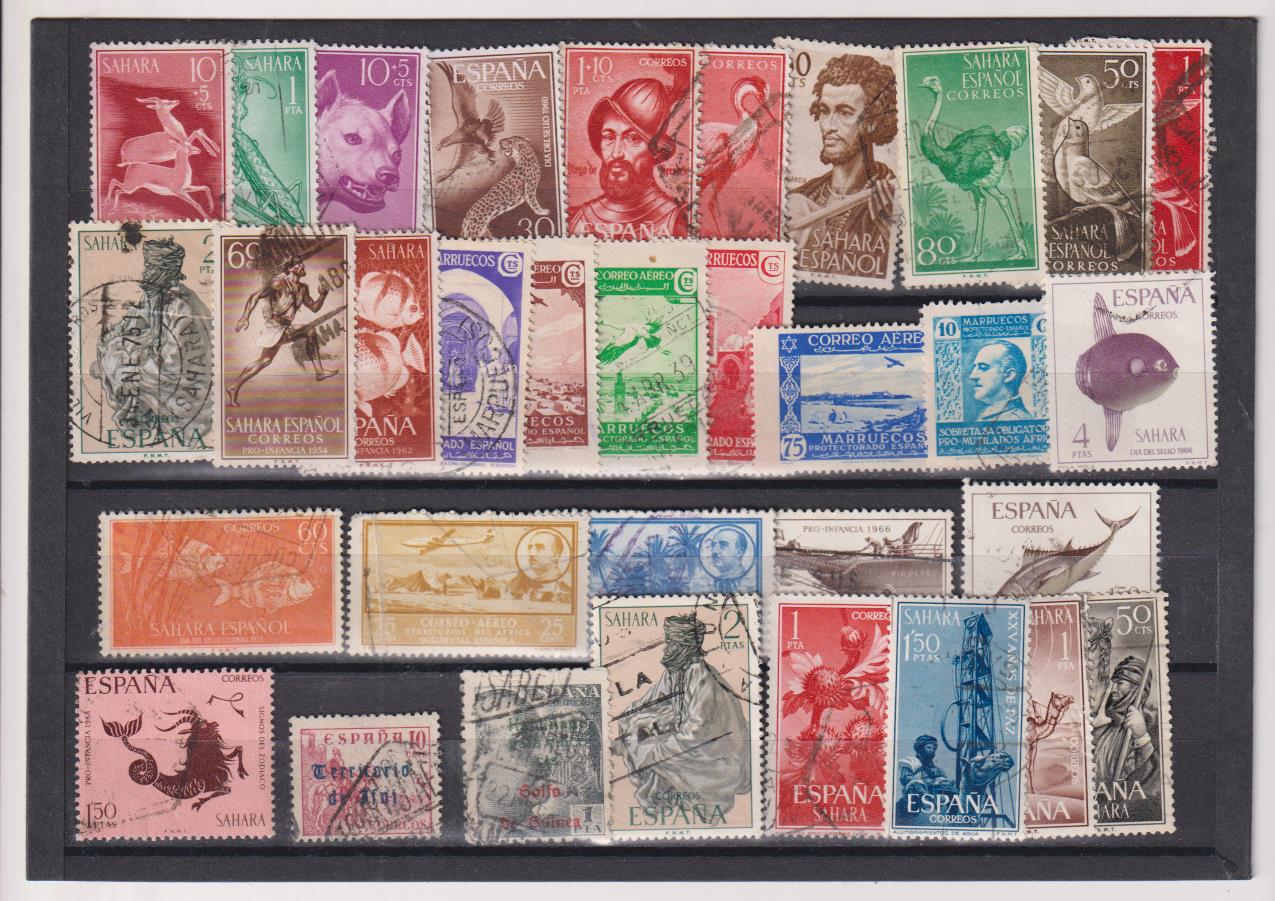 Lote de 33 sellos de Colonias Españolas. Usados