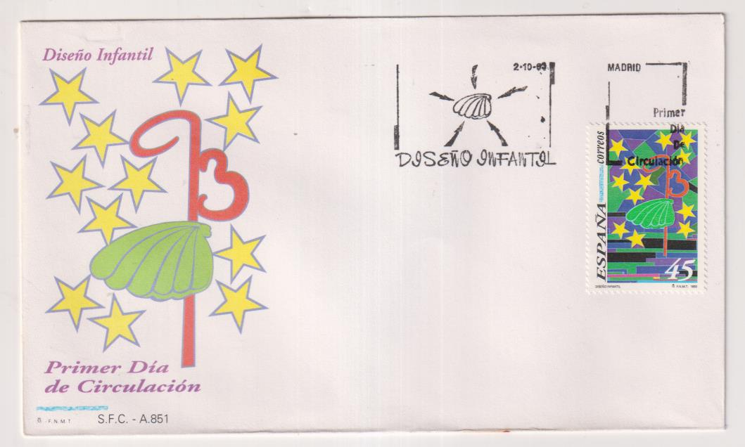 España. Sobre Primer Día 1993. Diseño Español