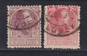 Guinea 1919. Edifil 131 y 137. Usados