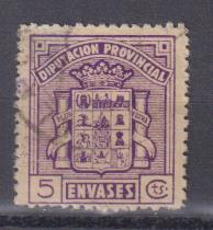 Cádiz. Diputación Provincial. Envases. Valor 5 cts. Usado