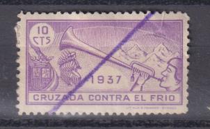 Guerra Civil. Cruzada contra el frío 1937, Usado. Con fijasello