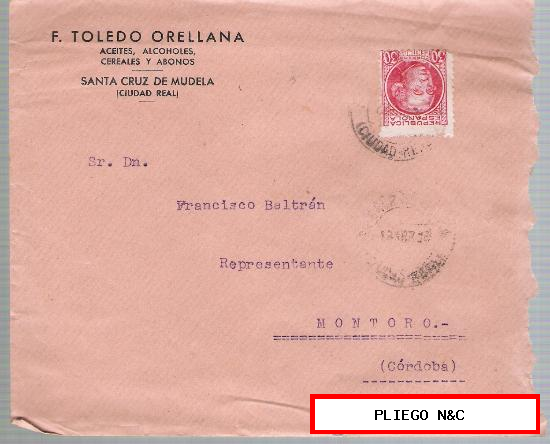 Carta de Santa Cruz de Mudela a Montoro de 12 Abr. 1936