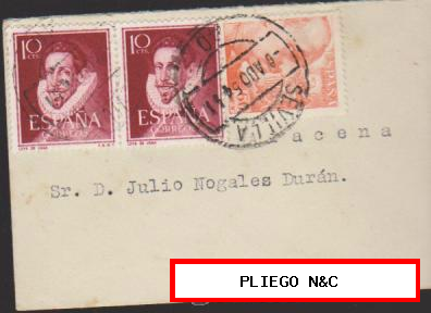 Carta de Sevilla a Aracena del 6 Abril 1954