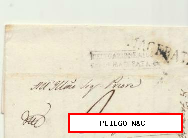 Carta de Macerata a Camporotondo del 17 Agos. 1830. Con marca de Macerata
