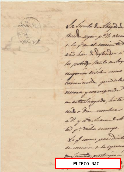 Carta sin sobre de Novelda a Valencia? del 3 Feb. 1852