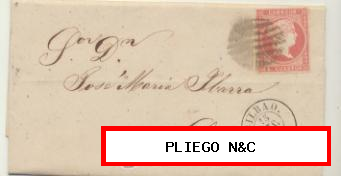 Carta de Bilbao a Sevilla del 15 Di. 1857
