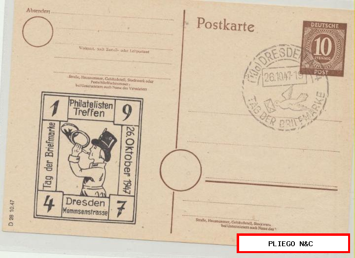 postkarte. Dreden 26-10-1947