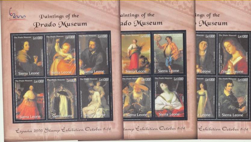 2000. Sierra Leona. Pinturas del Museo del Prado. 3 HB **