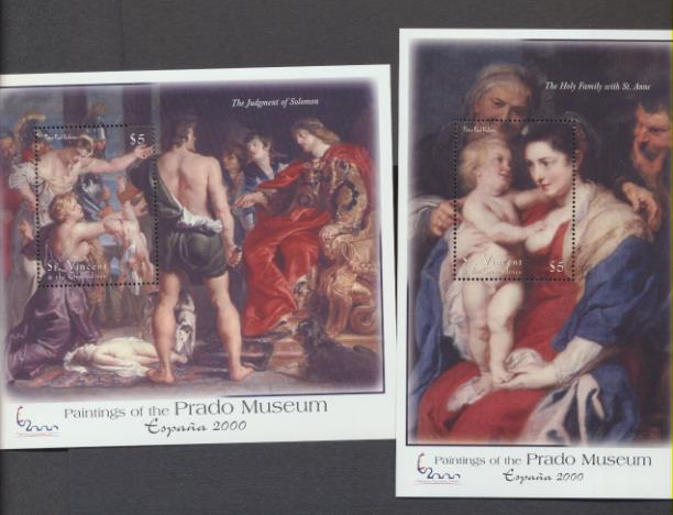 2000. St. Vincents & The Grenadines. Pinturas del Museo del Prado. Rubens 2 HB **