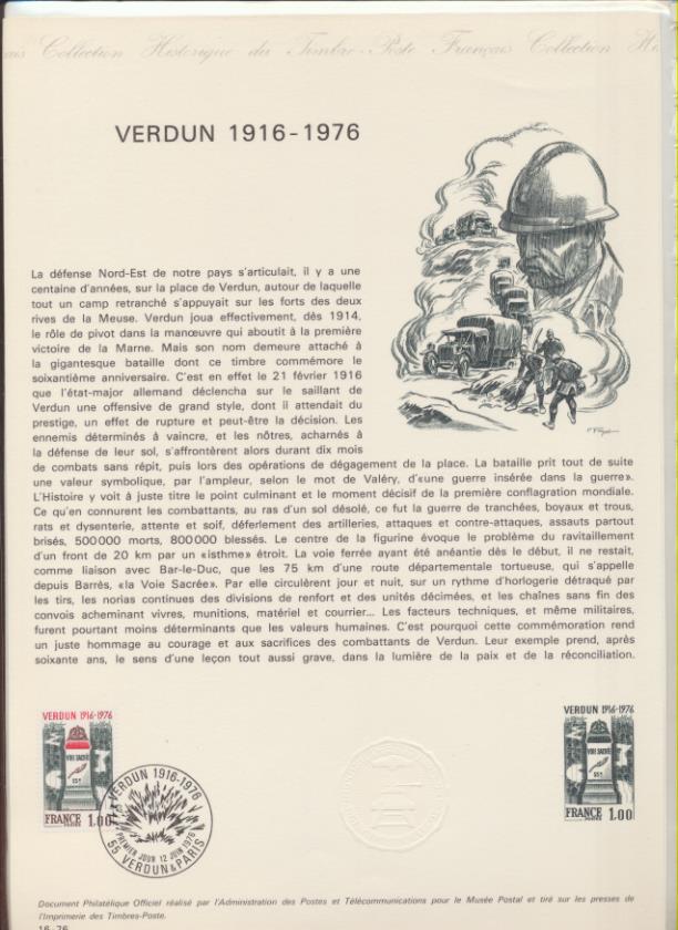 Colección Histórica del Sello Francés. 15 y 16. 1976 Matasellos Primer día