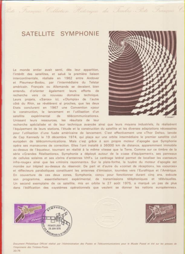 Colección Histórica del Sello Francés. 19 y 20. 1976 Matasellos Primer día