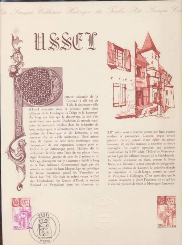 Colección Histórica del Sello Francés. 21 y 22. 1976 Matasellos Primer día