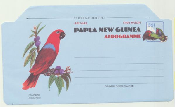 Papua Nueva Guinea. Aerograma. Sin usar
