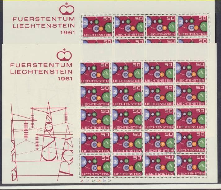 Liechtenstein 1961. Europa. 2 Mini pliegos de 20 sellos Yvert 364 **