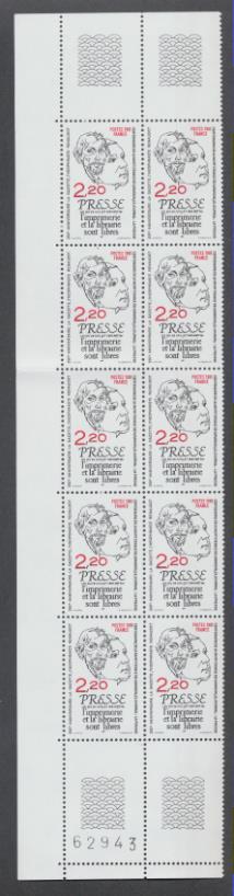 Francia 1981. Prensa. Bloque (10 Series) Yvert 2143 **