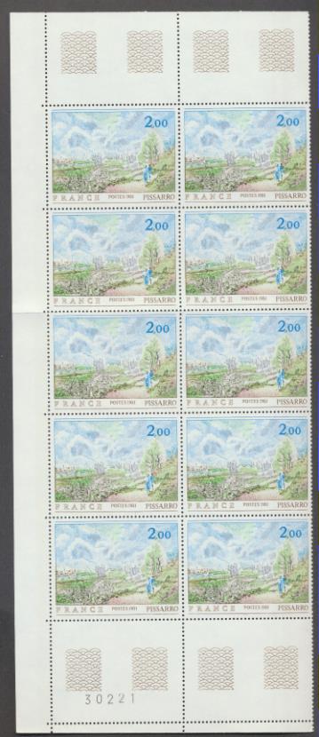 Francia 1981. Bloque (10 sellos) Yvert 2136 **