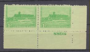 Cuba 1949. 1 C. bicentenario del Castillo de Jagua. Pareja **