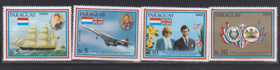 Paraguay 1981. Boda Real. Serie Dentada **