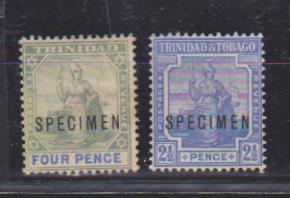 1913. Trinidad Tobago. 21/2 y 4 Pence. *