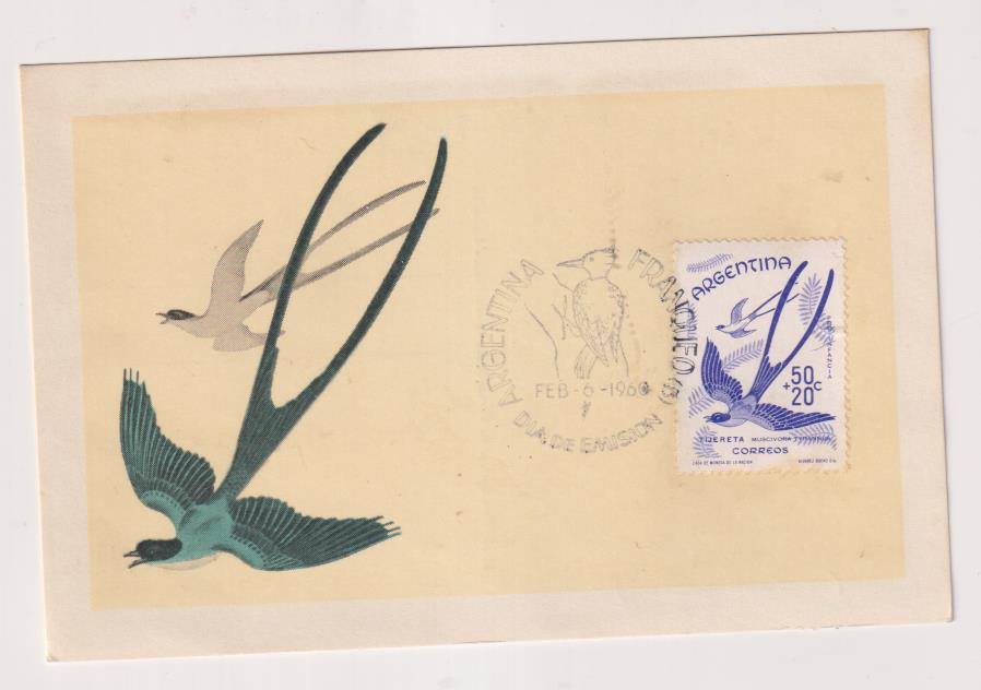 Argentina. Tarjeta Postal. Primer Día, 6-Feb.-1960